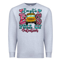 Heather Grey i've got a bus full of valentines school bus Premium Sweatshirt - Jasminsmagicworld