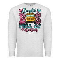 Oatmeal Heather i've got a bus full of valentines school bus Premium Sweatshirt - Jasminsmagicworld