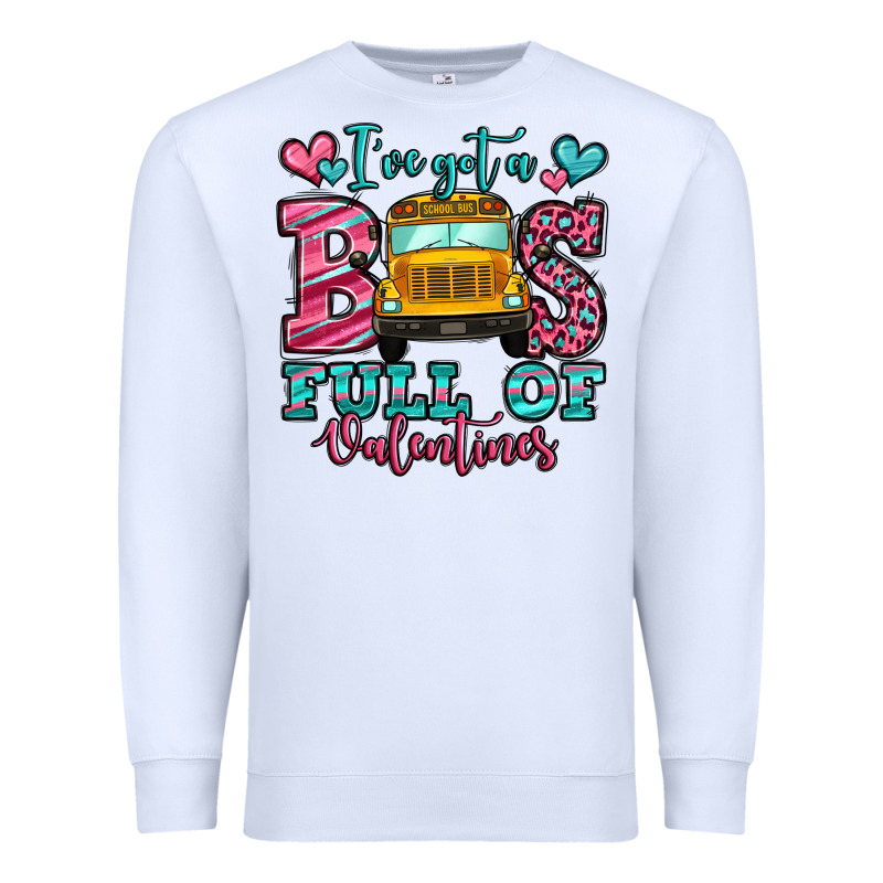 I've Got A Bus Full Of Valentines School Bus Premium Sweatshirt by Jasminsmagicworld | Teevron
