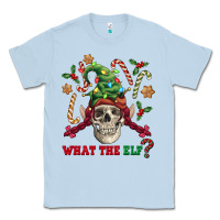 Dusty Blue what the elf skull Classic Tee - FaDigitalArtStudio