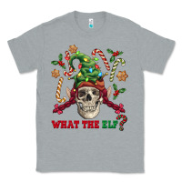 Heather Grey what the elf skull Classic Tee - FaDigitalArtStudio