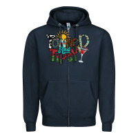Navy tanned and tipsy Zipper Hoodie - SublimationCraftShop