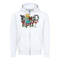 White tanned and tipsy Zipper Hoodie - SublimationCraftShop