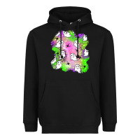 Black ghost halloween patch Heavyweight Hoodie - BundleAndBundleShop