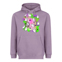 Lavender ghost halloween patch Heavyweight Hoodie - BundleAndBundleShop