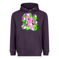 Plum ghost halloween patch Heavyweight Hoodie - BundleAndBundleShop