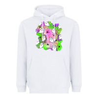 White ghost halloween patch Heavyweight Hoodie - BundleAndBundleShop