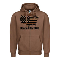 Chestnut juneteenth 1865 black freedom Zipper Hoodie - HRA Design Shop