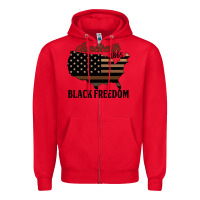 Red juneteenth 1865 black freedom Zipper Hoodie - HRA Design Shop