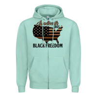 Seafoam juneteenth 1865 black freedom Zipper Hoodie - HRA Design Shop
