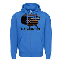 True Royal juneteenth 1865 black freedom Zipper Hoodie - HRA Design Shop