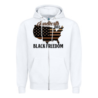 White juneteenth 1865 black freedom Zipper Hoodie - HRA Design Shop