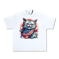 White cat7 Urban Heavy Tee - Unal Design