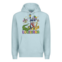 Blue Mist louisiana mardi gras Premium Hoodie - MaliasSmallBusiness