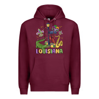 Burgundy louisiana mardi gras Premium Hoodie - MaliasSmallBusiness