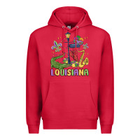 Cardinal louisiana mardi gras Premium Hoodie - MaliasSmallBusiness