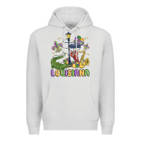 Dove Grey louisiana mardi gras Premium Hoodie - MaliasSmallBusiness