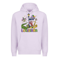 Lilac louisiana mardi gras Premium Hoodie - MaliasSmallBusiness