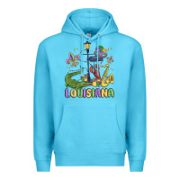 Ocean Blue louisiana mardi gras Premium Hoodie - MaliasSmallBusiness
