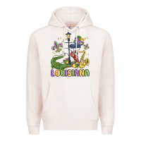 Pale Pink louisiana mardi gras Premium Hoodie - MaliasSmallBusiness