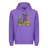Purple louisiana mardi gras Premium Hoodie - MaliasSmallBusiness