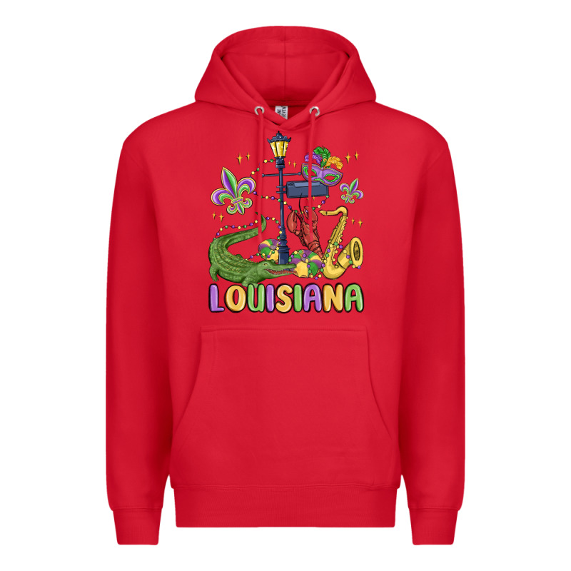 Louisiana Mardi Gras Premium Hoodie by MaliasSmallBusiness | Teevron