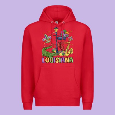 Louisiana Mardi Gras Premium Hoodie Designed By Maliassmallbusiness