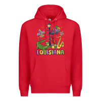 Red louisiana mardi gras Premium Hoodie - MaliasSmallBusiness