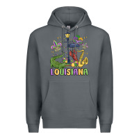 Rock louisiana mardi gras Premium Hoodie - MaliasSmallBusiness