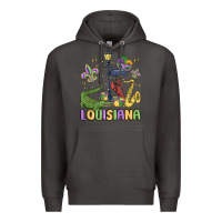 Smoke louisiana mardi gras Premium Hoodie - MaliasSmallBusiness