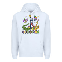 White louisiana mardi gras Premium Hoodie - MaliasSmallBusiness