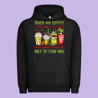 Christmas Characters Coffee Cups Urban Hoodie Designed By Maliassmallbusiness