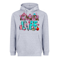 Heather Grey teacher life Heavyweight Hoodie - AdoDesignShop