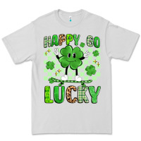 Dove Grey happy go lucky Premium Tee - Artiststas