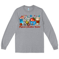 Heather Grey physical education teacher coffee cups Long Sleeve Tee - texasbilliewilder