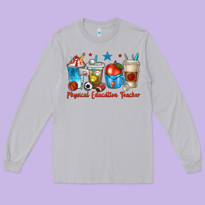 Physical Education Teacher Coffee Cups Long Sleeve Tee Designed By Texasbilliewilder