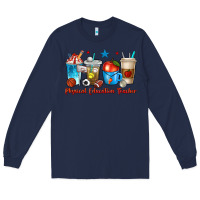 Navy physical education teacher coffee cups Long Sleeve Tee - texasbilliewilder