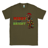 Army Green merry and bright labrador Classic Tee - RanaPortraitStore