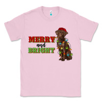 Bubblegum Pink merry and bright labrador Classic Tee - RanaPortraitStore