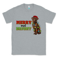 Heather Grey merry and bright labrador Classic Tee - RanaPortraitStore