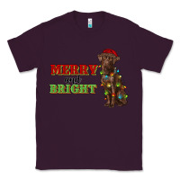 Plum merry and bright labrador Classic Tee - RanaPortraitStore