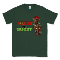 Sports Green merry and bright labrador Classic Tee - RanaPortraitStore