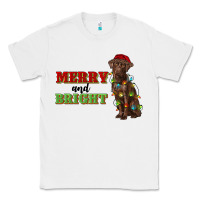 White merry and bright labrador Classic Tee - RanaPortraitStore