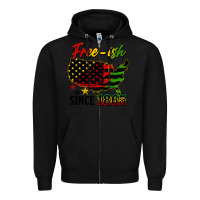 Black free ish since 1865 Zipper Hoodie - HRA Design Shop