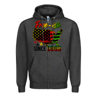 Charcoal Heather free ish since 1865 Zipper Hoodie - HRA Design Shop