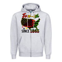 Heather Grey free ish since 1865 Zipper Hoodie - HRA Design Shop