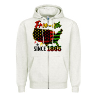 Oatmeal Heather free ish since 1865 Zipper Hoodie - HRA Design Shop