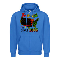 True Royal free ish since 1865 Zipper Hoodie - HRA Design Shop