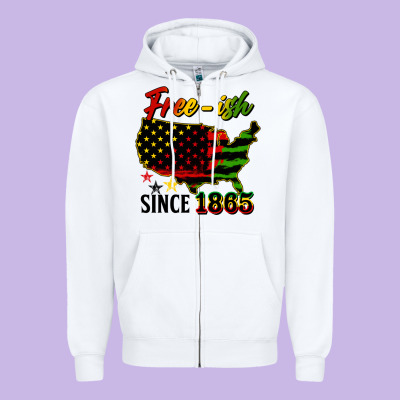 Free Ish Since 1865 Zipper Hoodie Designed By Hra Design Shop