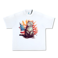 White cat8 Urban Heavy Tee - Unal Design
